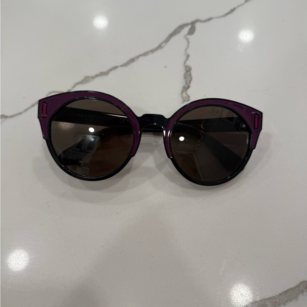 Prada Purple Round Sunglasses- Vintage Vibe